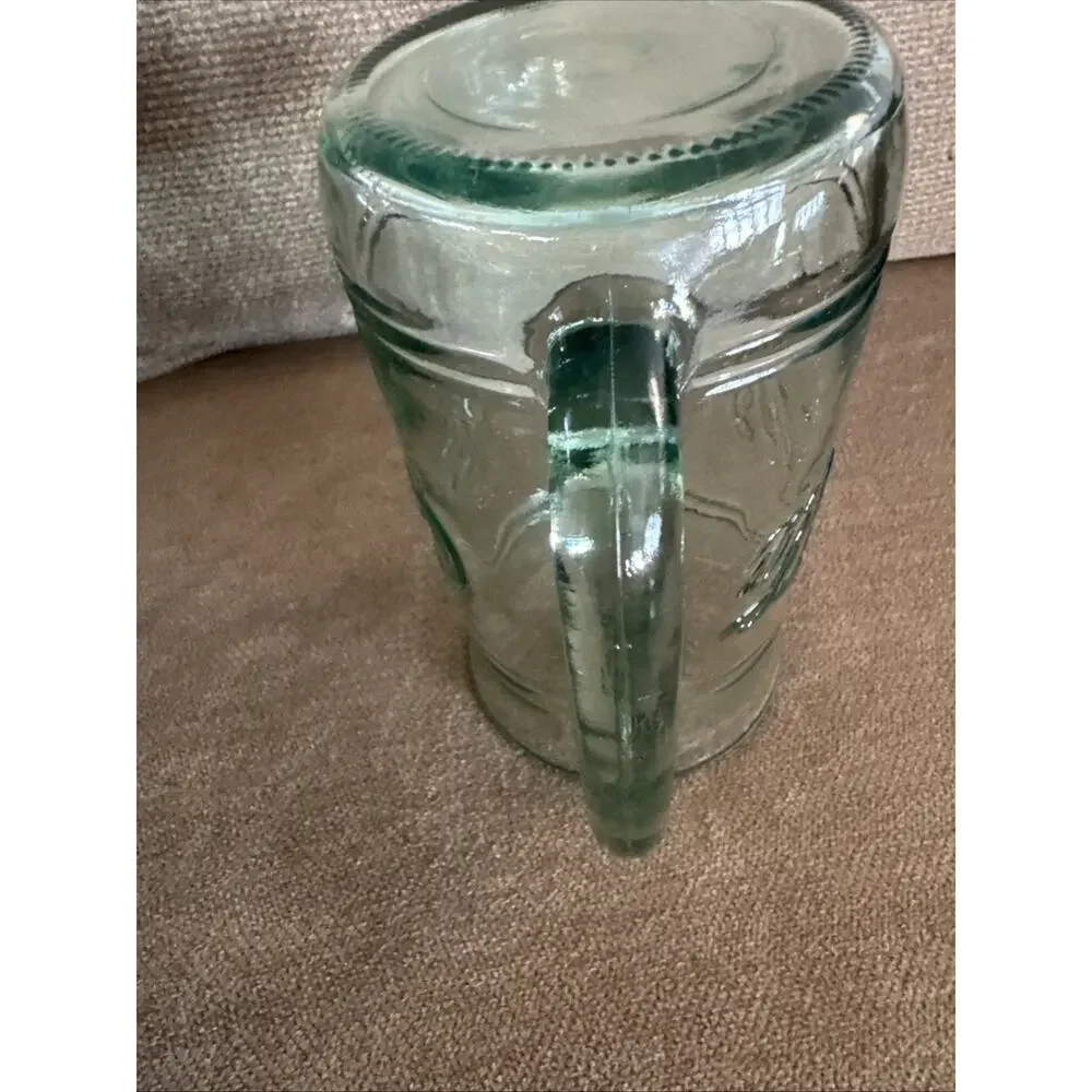 Vintage 20oz Coca Cola Green Glass Jar Mug
